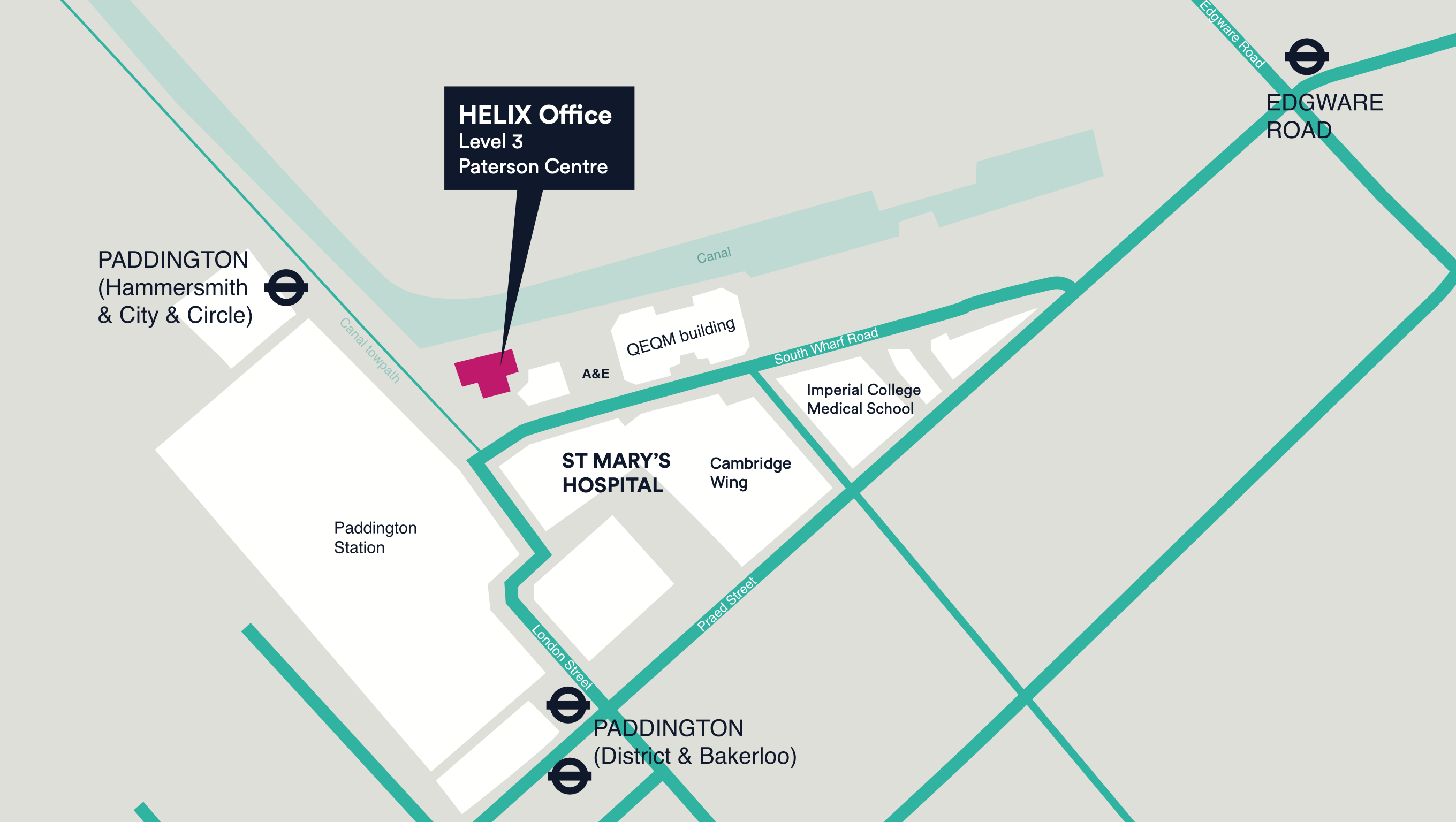 map of Helix office within St Marys